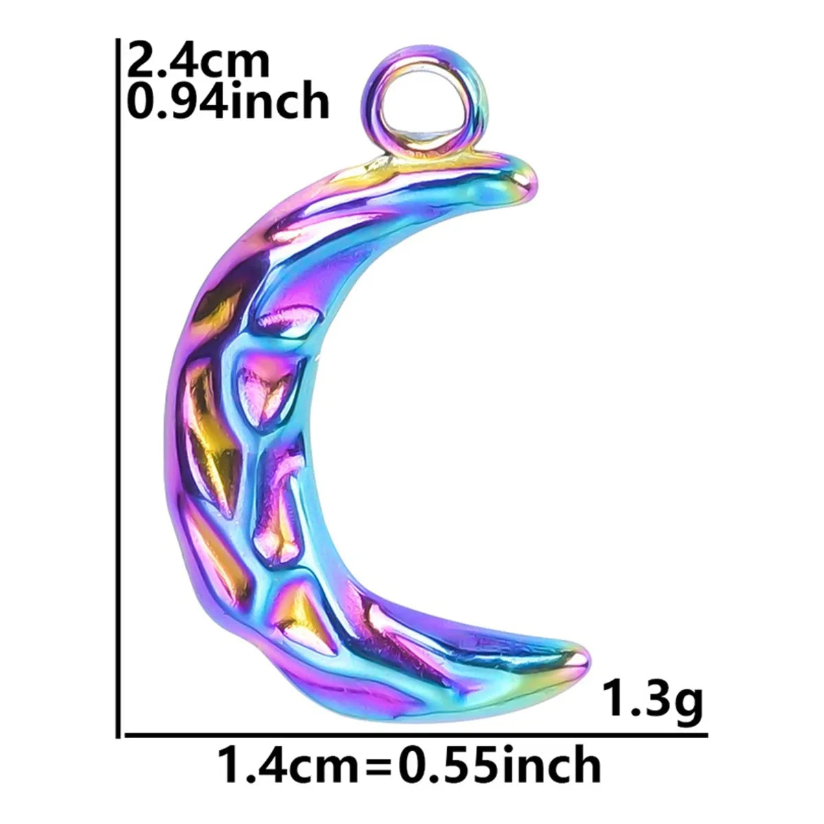 Wholesale Jewelry Simple Style Classic Style Moon 304 Stainless Steel Plating Pendant Necklace