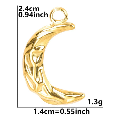 Wholesale Jewelry Simple Style Classic Style Moon 304 Stainless Steel Plating Pendant Necklace