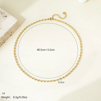 Wholesale Jewelry Simple Style Classic Style Oval 304 Stainless Steel 14K Gold Plated Polishing Plating Necklace