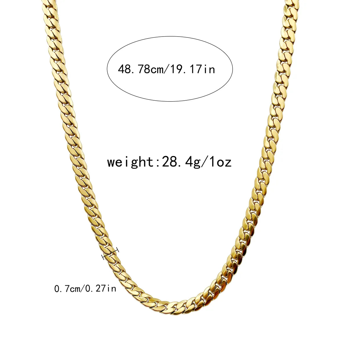 Wholesale Jewelry Simple Style Classic Style Rectangle 304 Stainless Steel 14K Gold Plated Plating Chain Choker