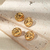 Wholesale Jewelry Simple Style Classic Style Roman Style Geometric 304 Stainless Steel 14K Gold Plated Plating Rings Earrings Jewelry Set