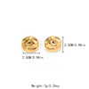 Wholesale Jewelry Simple Style Classic Style Roman Style Geometric 304 Stainless Steel 14K Gold Plated Plating Rings Earrings Jewelry Set