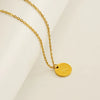 Wholesale Jewelry Simple Style Classic Style Round 304 Stainless Steel 18K Gold Plated Plating Pendant Necklace