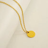 Wholesale Jewelry Simple Style Classic Style Round 304 Stainless Steel 18K Gold Plated Plating Pendant Necklace