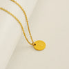 Wholesale Jewelry Simple Style Classic Style Round 304 Stainless Steel 18K Gold Plated Plating Pendant Necklace