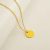 Wholesale Jewelry Simple Style Classic Style Round 304 Stainless Steel 18K Gold Plated Plating Pendant Necklace