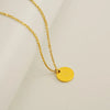 Wholesale Jewelry Simple Style Classic Style Round 304 Stainless Steel 18K Gold Plated Plating Pendant Necklace