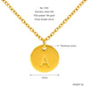 Wholesale Jewelry Simple Style Classic Style Round 304 Stainless Steel 18K Gold Plated Plating Pendant Necklace