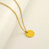 Wholesale Jewelry Simple Style Classic Style Round 304 Stainless Steel 18K Gold Plated Plating Pendant Necklace