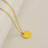 Wholesale Jewelry Simple Style Classic Style Round 304 Stainless Steel 18K Gold Plated Plating Pendant Necklace