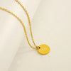 Wholesale Jewelry Simple Style Classic Style Round 304 Stainless Steel 18K Gold Plated Plating Pendant Necklace