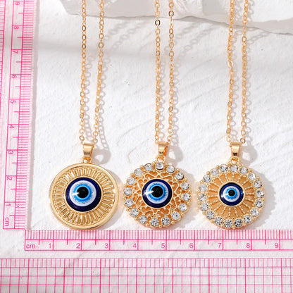 Wholesale Jewelry Simple Style Classic Style Round Alloy Pendant Necklace