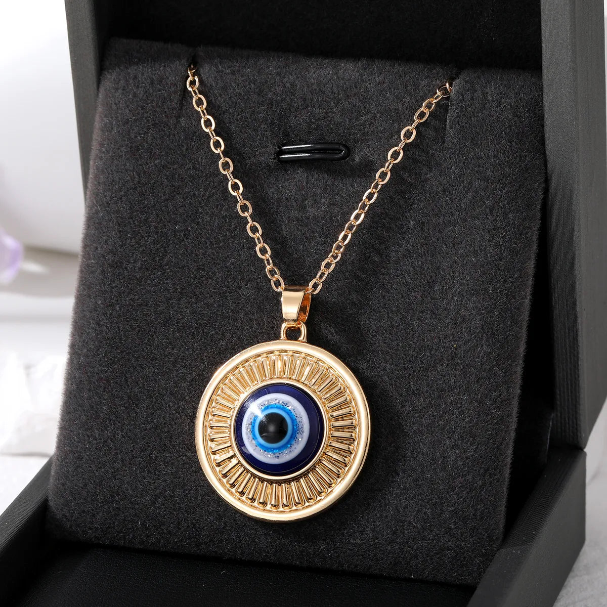 Wholesale Jewelry Simple Style Classic Style Round Alloy Pendant Necklace