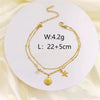 Wholesale Jewelry Simple Style Classic Style Shell Titanium Steel Zircon 18K Gold Plated Plating Inlay Pendant Necklace