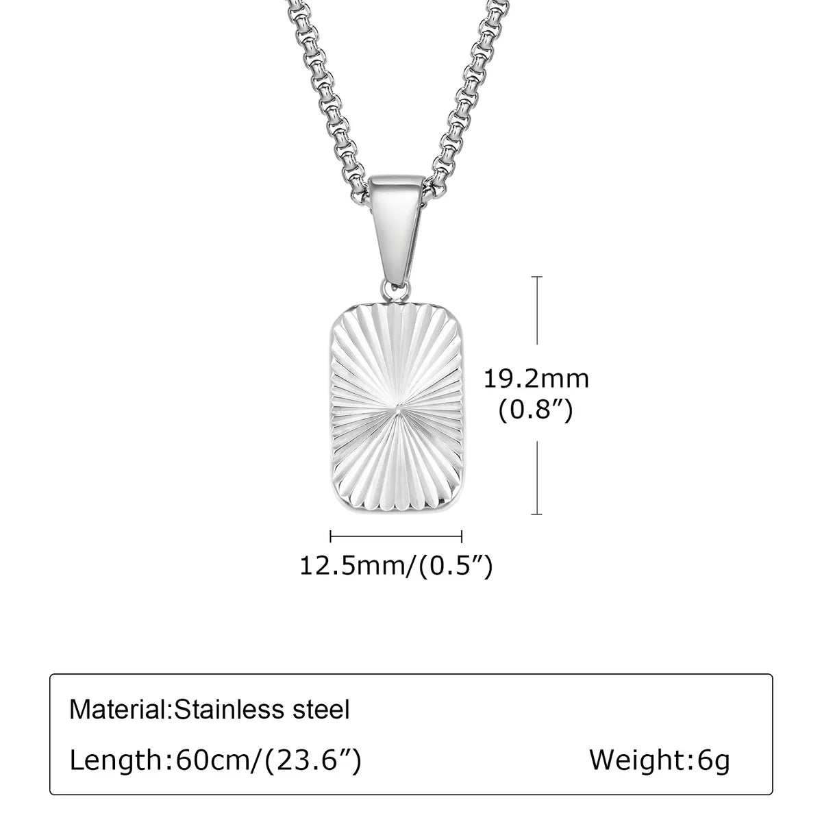 Wholesale Jewelry Simple Style Classic Style Solid Color 201 Stainless Steel 18K Gold Plated Plating Pendant Necklace