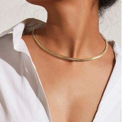 Wholesale Jewelry Simple Style Classic Style Solid Color 201 Stainless Steel Choker