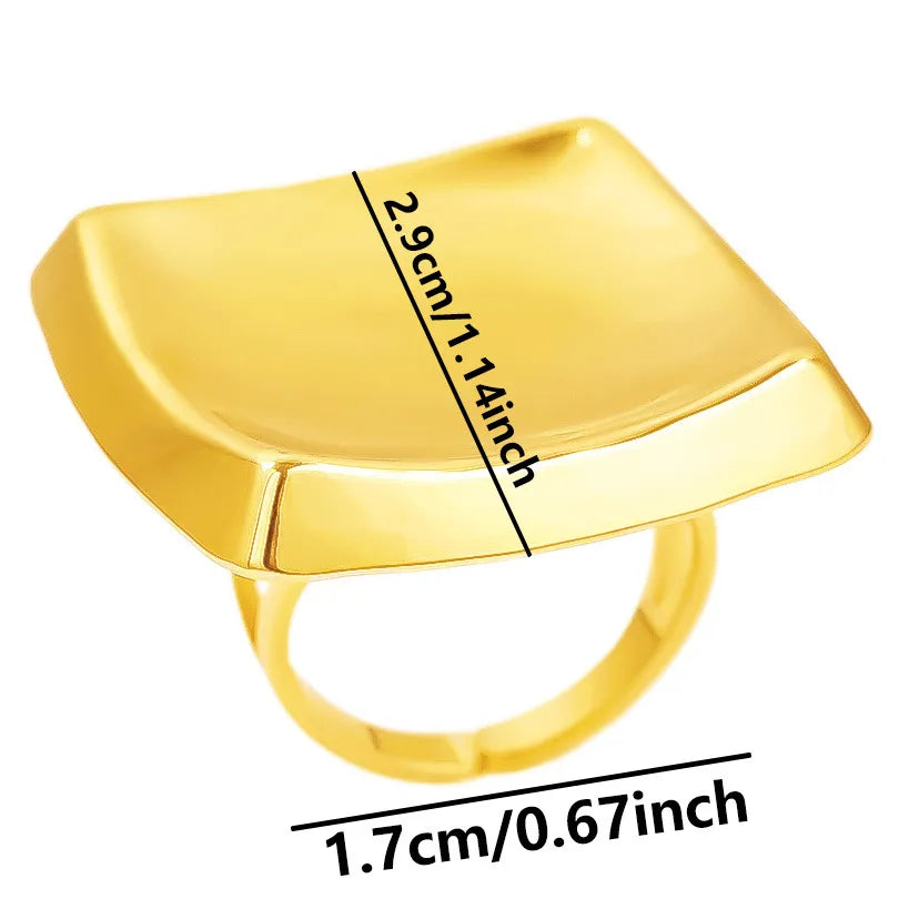 Wholesale Jewelry Simple Style Classic Style Solid Color 304 Stainless Steel 18K Gold Plated Irregular Polishing Rings