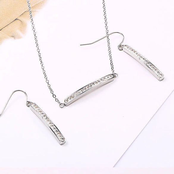 Wholesale Jewelry Simple Style Classic Style Solid Color 304 Stainless Steel 18K Gold Plated Plating Jewelry Set