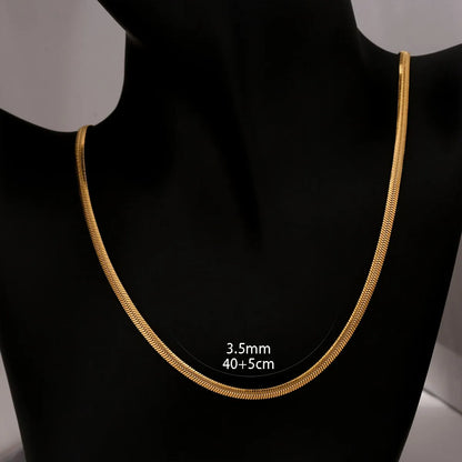 Wholesale Jewelry Simple Style Classic Style Solid Color 304 Stainless Steel 18K Gold Plated Plating Necklace