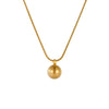 Wholesale Jewelry Simple Style Classic Style Solid Color 304 Stainless Steel 18K Gold Plated Plating Pendant Necklace