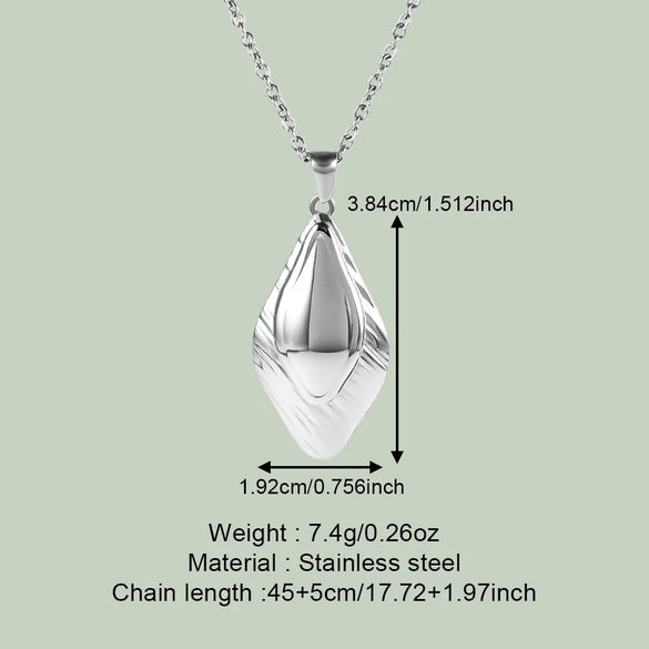Wholesale Jewelry Simple Style Classic Style Solid Color 304 Stainless Steel 18K Gold Plated Plating Pendant Necklace