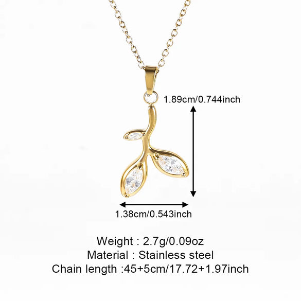 Wholesale Jewelry Simple Style Classic Style Solid Color 304 Stainless Steel 18K Gold Plated Plating Pendant Necklace