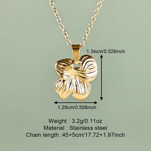 Wholesale Jewelry Simple Style Classic Style Solid Color 304 Stainless Steel 18K Gold Plated Plating Pendant Necklace