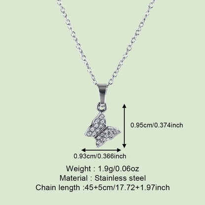 Wholesale Jewelry Simple Style Classic Style Solid Color 304 Stainless Steel 18K Gold Plated Plating Pendant Necklace