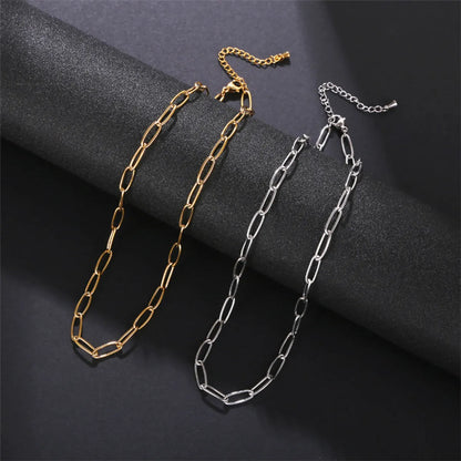 Wholesale Jewelry Simple Style Classic Style Solid Color 304 Stainless Steel Plating Bracelets Necklace