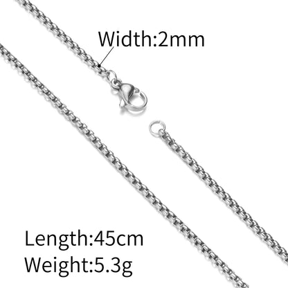 Wholesale Jewelry Simple Style Classic Style Solid Color 304 Stainless Steel Plating Necklace