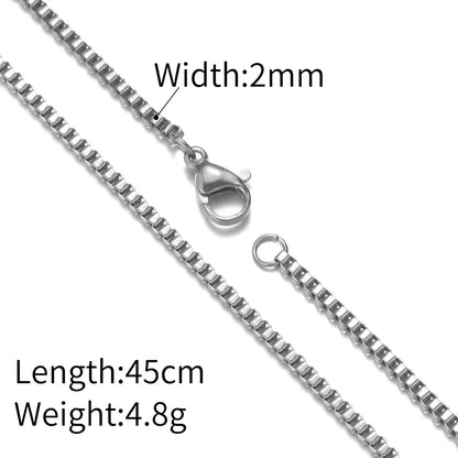 Wholesale Jewelry Simple Style Classic Style Solid Color 304 Stainless Steel Plating Necklace