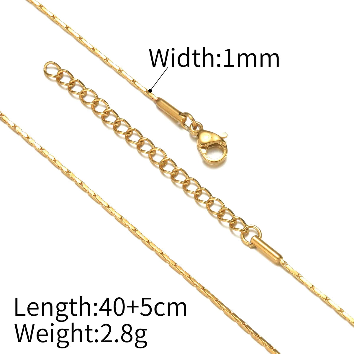 Wholesale Jewelry Simple Style Classic Style Solid Color 304 Stainless Steel Plating Necklace