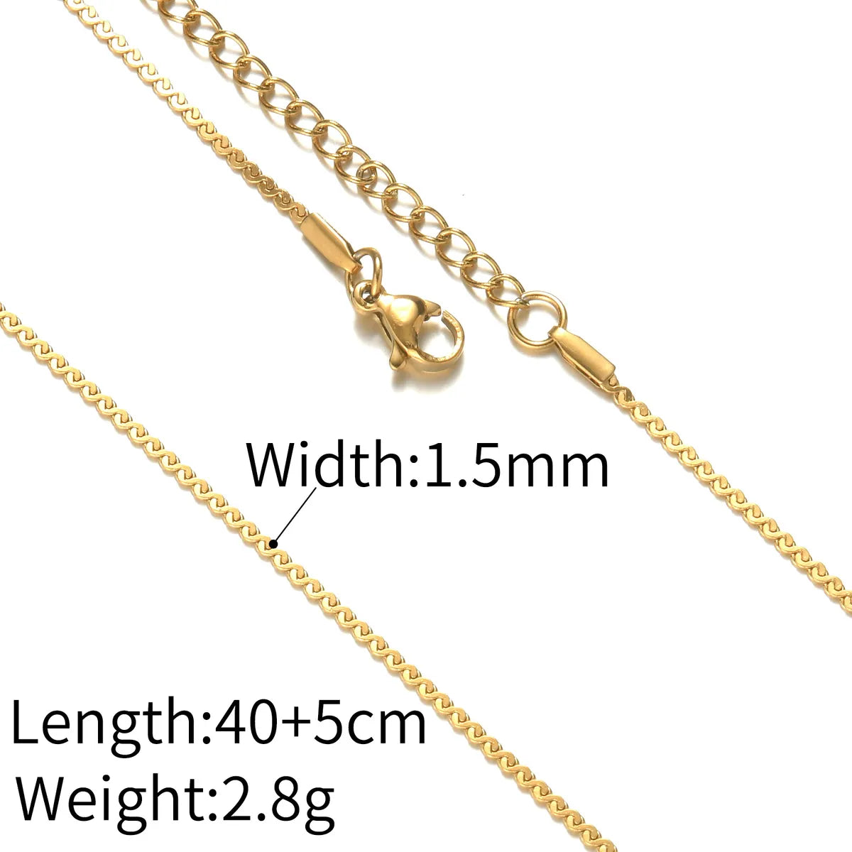 Wholesale Jewelry Simple Style Classic Style Solid Color 304 Stainless Steel Plating Necklace