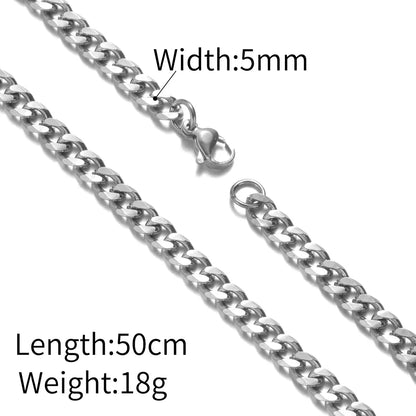 Wholesale Jewelry Simple Style Classic Style Solid Color 304 Stainless Steel Plating Necklace