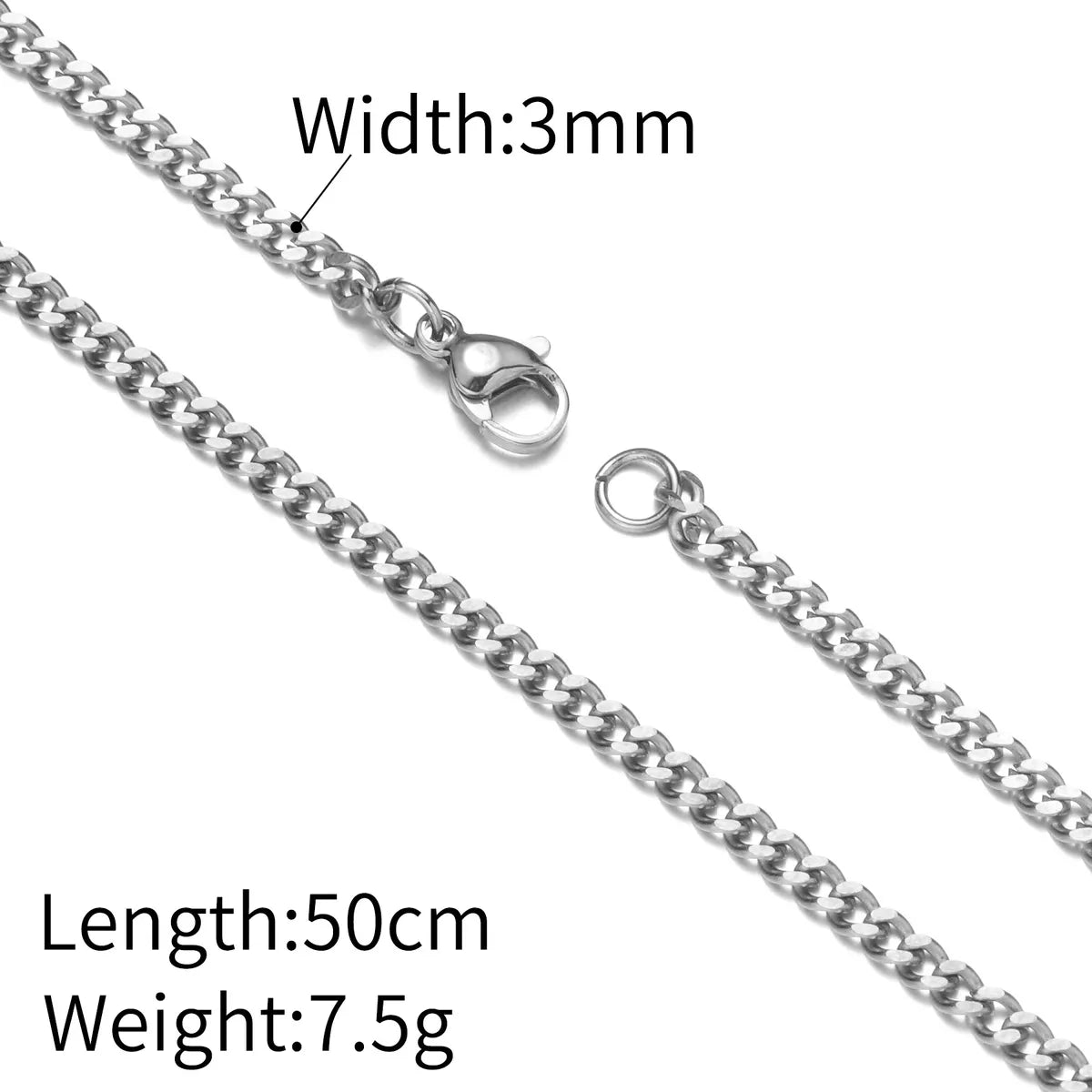 Wholesale Jewelry Simple Style Classic Style Solid Color 304 Stainless Steel Plating Necklace