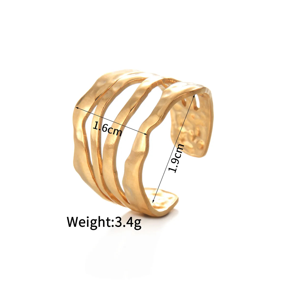 Wholesale Jewelry Simple Style Classic Style Solid Color 304 Stainless Steel Plating Open Rings