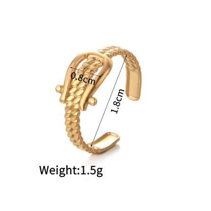 Wholesale Jewelry Simple Style Classic Style Solid Color 304 Stainless Steel Plating Open Rings