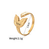 Wholesale Jewelry Simple Style Classic Style Solid Color 304 Stainless Steel Plating Open Rings