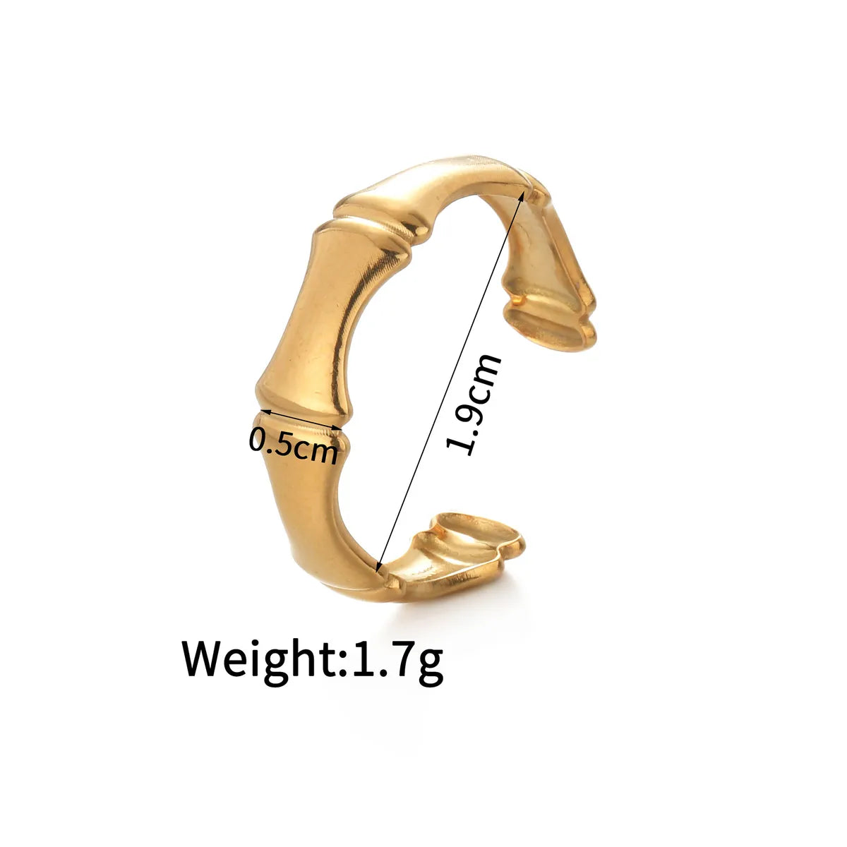 Wholesale Jewelry Simple Style Classic Style Solid Color 304 Stainless Steel Plating Open Rings