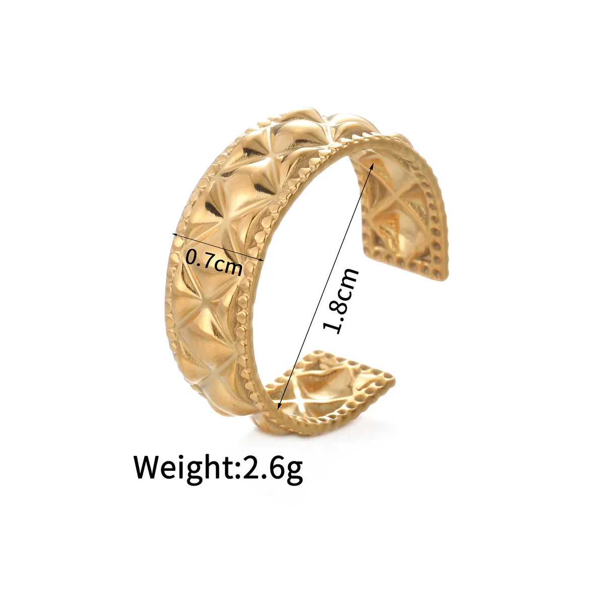 Wholesale Jewelry Simple Style Classic Style Solid Color 304 Stainless Steel Plating Open Rings