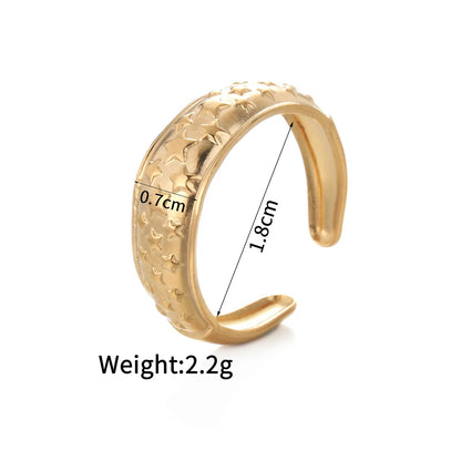 Wholesale Jewelry Simple Style Classic Style Solid Color 304 Stainless Steel Plating Open Rings