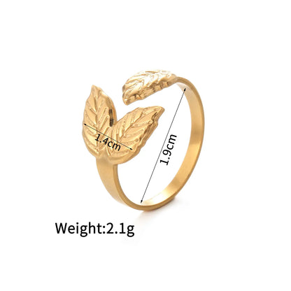 Wholesale Jewelry Simple Style Classic Style Solid Color 304 Stainless Steel Plating Open Rings