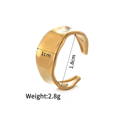 Wholesale Jewelry Simple Style Classic Style Solid Color 304 Stainless Steel Plating Open Rings