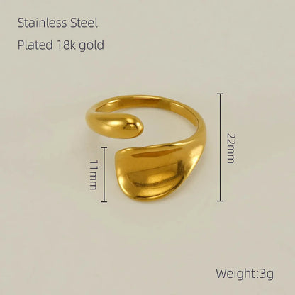 Wholesale Jewelry Simple Style Classic Style Solid Color 304 Stainless Steel Plating Rings