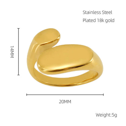 Wholesale Jewelry Simple Style Classic Style Solid Color 304 Stainless Steel Plating Rings