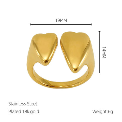 Wholesale Jewelry Simple Style Classic Style Solid Color 304 Stainless Steel Plating Rings