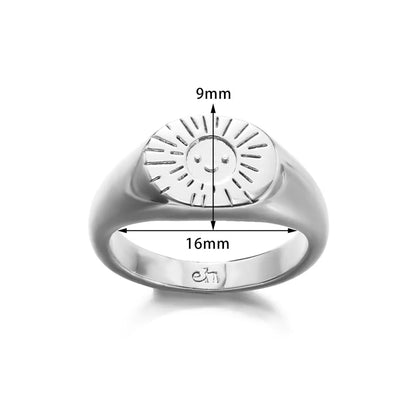 Wholesale Jewelry Simple Style Classic Style Solid Color 304 Stainless Steel Plating Rings