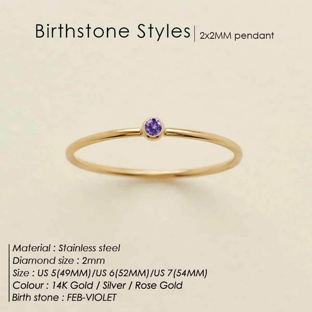 Wholesale Jewelry Simple Style Classic Style Solid Color 304 Stainless Steel Rhinestones Inlay Rings