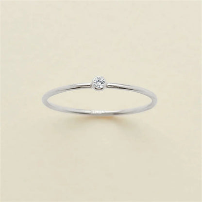 Wholesale Jewelry Simple Style Classic Style Solid Color 304 Stainless Steel Rhinestones Inlay Rings