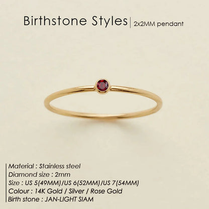 Wholesale Jewelry Simple Style Classic Style Solid Color 304 Stainless Steel Rhinestones Inlay Rings